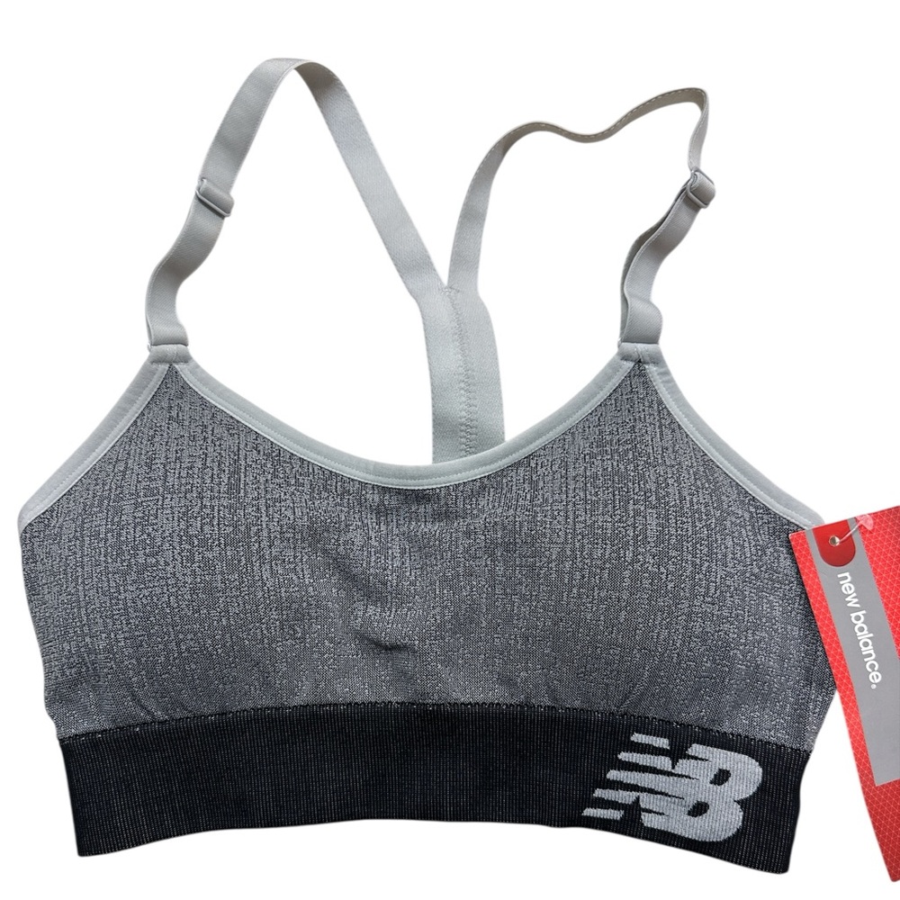 New Balance Sports Athletic Bra Grey Colorway Style 1089 NWT Medium